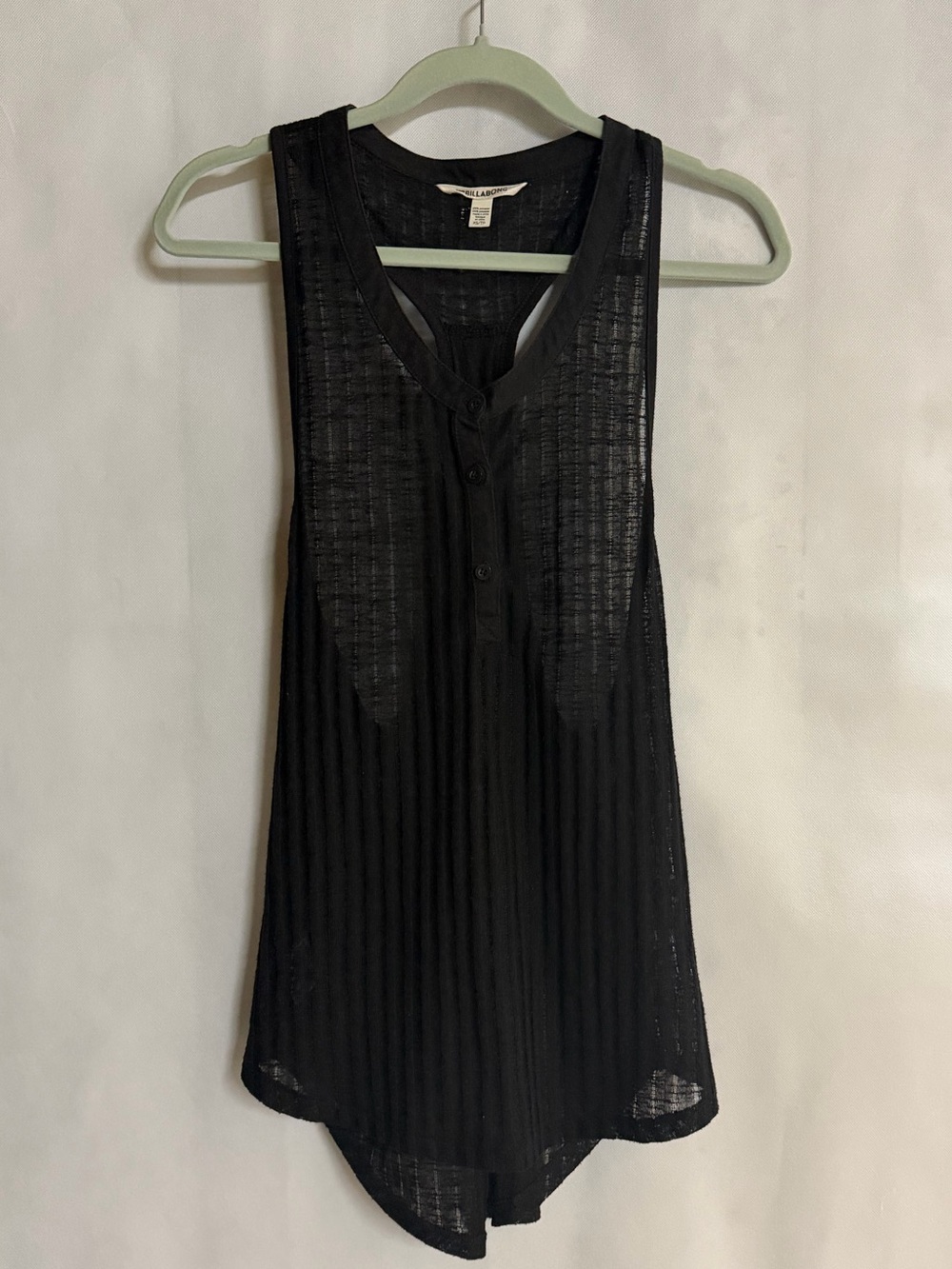 Billabong Sheer Racerback Tank Cover-Up XS Black